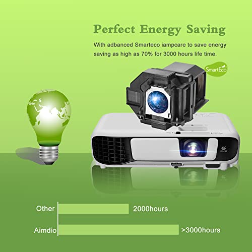 Aimdio Projector Lamp for Epson ELPLP97 EB-E01 EB-FH06 EB-FH52 EH-TW740 EH-TW750 EH-TW710 EH-TW5700 EH-TW5820 EH-TW6150 EH-TW6250 EB-W06 EB-W49 E B-B-W51 EB-X49 EB-X51 EB-X06 EB-U50 EB-982W 992F