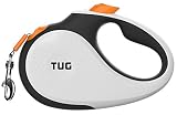 TUG Patented 360&deg; Tangle-Free, Heavy Duty Retractable Dog Leash with Anti-Slip Handle; 16 ft Strong Nylon Tape/Ribbon; One-Handed Brake, Pause, Lock