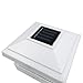iGlow 8 Pack White Outdoor Garden 5 x 5 Solar LED Post Deck Cap Square Fence Light Landscape Lamp Lawn PVC Vinyl Wood