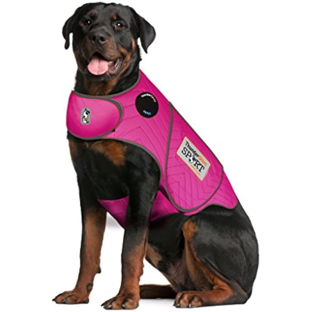 Thundershirt Sport Cold Weather Coats Dog Anxiety Jacket, Fuchsia, XX
