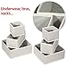 DIOMMELL Foldable Cloth Storage Box Closet Dresser Drawer Organizer Fabric Baskets Bins Containers Divider for Clothes Underwear Bras Socks Lingerie Clothing,Set of 11 Grey 245