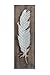 Creative Co-Op Wood Wall Décor with Metal Feather