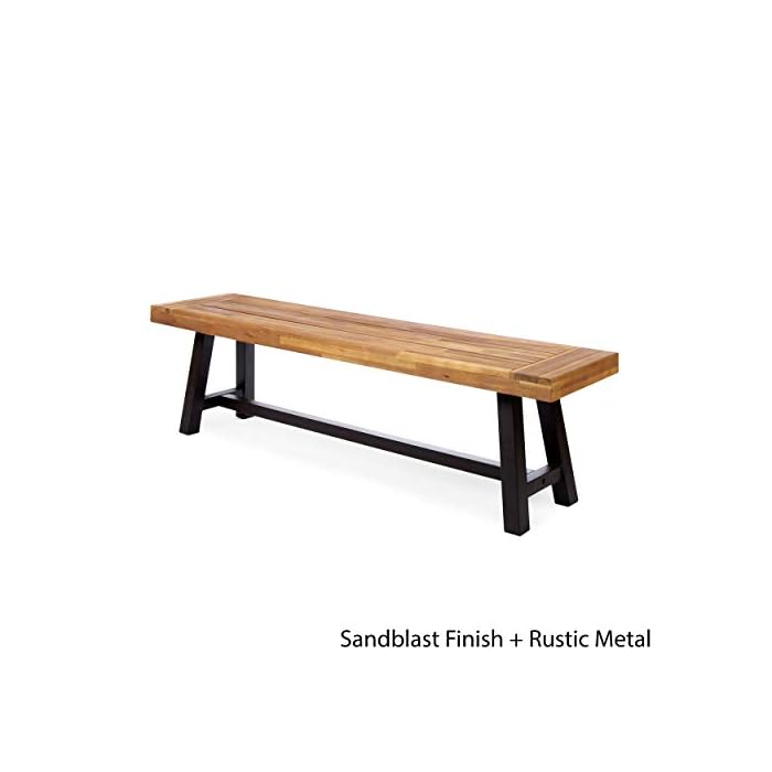 Christopher Knight Home Carlisle Outdoor Acacia Wood and Rustic Metal