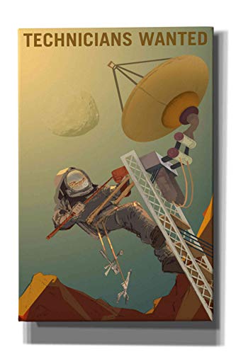 Epic Graffiti 'Mars Explorer Series: Technicians Wanted' Canvas Wall Art, 12" x…