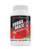 Potent Naturals Surge Maxx Testosterone Booster 120 V-Capsules | 1600 D-AA-CC with Vits D3, K2, B6, Zinc, Fenugreek, Ginseng | Enhances Strength, Energy, Stamina & Male Performance | Build Muscle