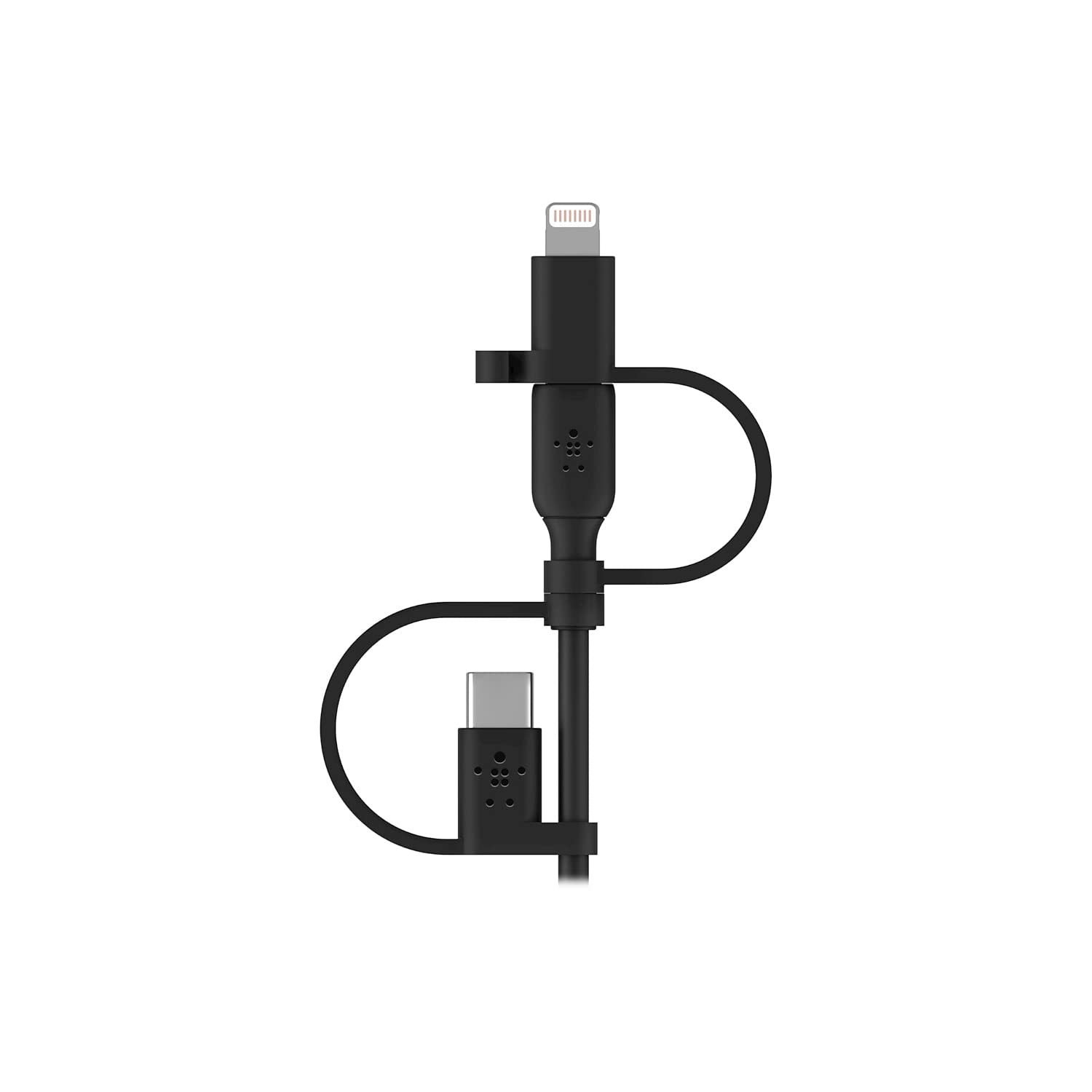 Belkin 3-in-1 Universal USB-A Cable - USB-C Cable, Lightning Cable, Micro-USB Charging Cable - Charging Cord Boost Charge Charger Designed for Apple iPhones & iPads, Galaxy, Tablet, Smartphone - Black