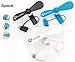 Mini Fans Compatible with iPhone & Android Devices Plug in & Play Attachment 3-in-1 Connectors - Micro USB & USB C Fans for Android Cell Phones and Fan on iPhone - Pack of 3 (Black,White,Blue)