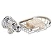WINCASE Silver Soap Basket Holder, for Bathroom Shower Room Made of Zinc Alloy with Crystal Decoration Wall Mounted Luxury Chrome Finished