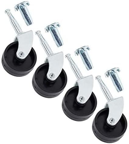 4 x Wheel Swivel Castors Nylon 40mm with Sockets Heavy Duty Trolley (8 x Castors)