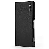 Sony Xperia Z2 Smartphone Case - Poetic Sony Xperia Z2 Smartphone Case [FlipBook Series] - [Lightweight] [Professional] PU Leather Protective Flip Cover Case for Sony Xperia Z2 Smartphone Black (3 Year Manufacturer Warranty From Poetic)