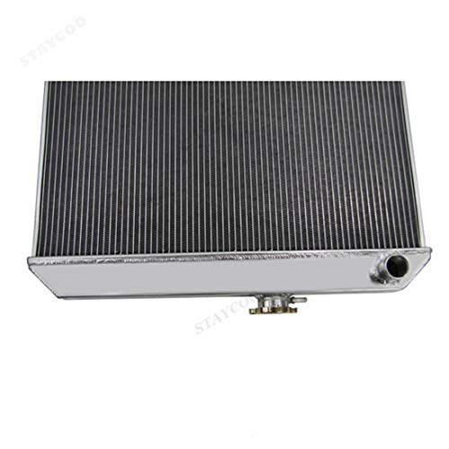 STAYCOO 62MM 4 Row Core Aluminum Radiator for 1965-1967 Pontiac LeMans Tempest GTO - Direct Replacement