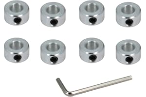Befenybay 8pcs 3/8" Bore Shaft Collar Lock Collar Zinc Plated Solid Steel with Set Screw