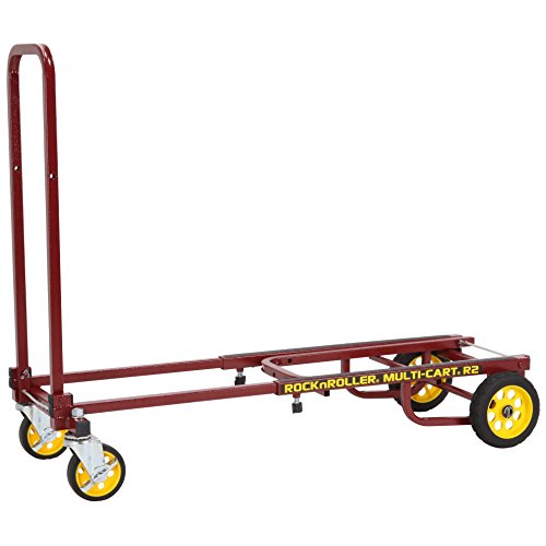 Rock-N-Roller R2RT-RD (Micro) 8-in-1 Folding Multi-Cart/Hand Truck/Dolly/Platform Cart/26" to 39" Telescoping Frame/350 lbs. Load Capacity, Red - Thumbnail 3