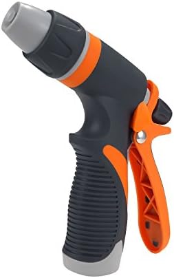 HiFunSky Spray Nozzle, Garden Hose Nozzle Car Wash Gun Fire Hose Nozzle Brass Tip Hand Sprayer 6 Pattern Metal Watering Nozzle for Car Wash, Washing Dogs and Pets