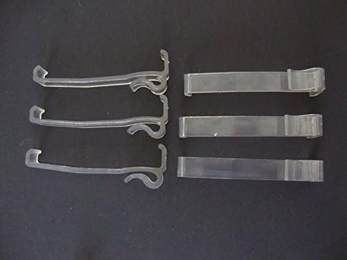 Amazing Drapery Hardware 3.25 Inch Clear Valance Clips for Top Blind Brands & Window Shades, 6-Pack - Sturdy Plastic Brackets, Ideal for Wood, Faux Wood & Metal Treatments in Home & Office Settings
