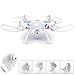 Cheerwing Syma X8W-V3 FPV Real-time 2.4Ghz 6 Axis Gyro Headless Quadcopter Drone with HD Wifi Camera RTF White