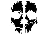 Call of Duty Ghosts Mask Decal Sticker, White or Black, H 7 By L 5.5 Inches