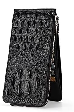 JD Million shop Men Wallets Crocodile Pattern Male Wallet Genuine Leather Men Clutch Purse Long Wallet Card Holder