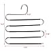 IEOKE Pant Hangers Durable Slack Hangers Multi Layers Stainless Steel Space Saving Clothes Hangers with 10 Clips - Closet Storage for Jeans Trousers 4 Pack