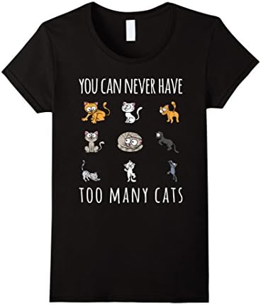 Women's Catteez: You Can Never Have Too Many Cats T-Shirt XL Black