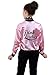 NEWCOS Pink Ladies Jacket for Child 50S T Bird Danny Pink Satin Jacket Halloween Costumes Little Girls' Coat Size 6-14 (10, PINK)