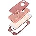 iPhone SE Case Pandawell™ Shockproof Hybrid High Impact Hard Plastic+Soft Silicon Rubber Armor Defender Case Cover for Apple iPhone SE / 5S - All Rose Gold