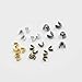 200 Pcs Zipper stopers Top Stops #3#5 for Spiral Slider Bottom Rescue Repair Set Aluminum Nickle Gold Bronze Nickle-Black Color Choice