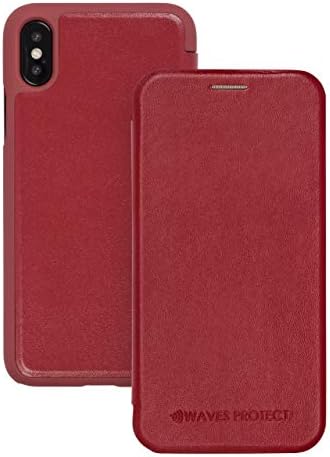 iPhone Xs Max Case Premium Leather Flip Wallet Cell Phone Cover Certified Anti-Radiation Protection