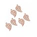 75Pieces Vintage Hollow Filigree Leaf Charms Pendants Jewelry Findings