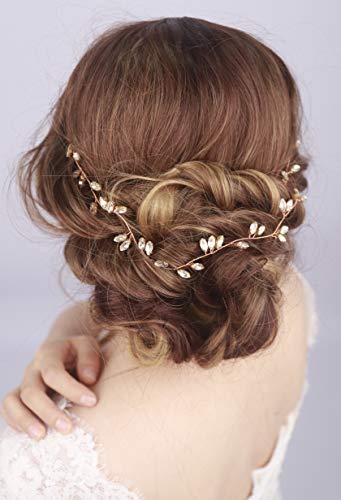 Kercisbeauty Bridal Crystal Gold And Silver Rose Gold Hair Vine