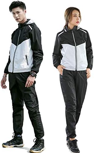Fitvc Sauna Suit for Men and Women, 10 Times Sweating, Diet, Washable, Stylish, Unisex, Windbreaker, Top and Bottom Set