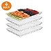 silver collection Rectangular Plastic Trays, Disposable Serving Party Platters 9