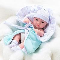 YIHANGG Reborn Baby Dolls Handmade Lifelike Realistic Silicone Vinyl Baby Doll Soft Simulation Magnetic Mouth 10 Inch 26 cm Eyes Open Girl Favorite Gift Can Take A Bath,Q