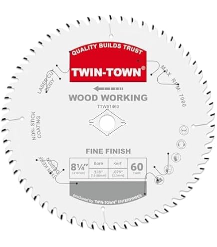 Norske Tools NCSBT017 Querschnittssägeblatt – 20,3 Cm X 60 Zähne, 1,6 Cm Aufnahme, Für Akkusägen, Hartholz & MDF