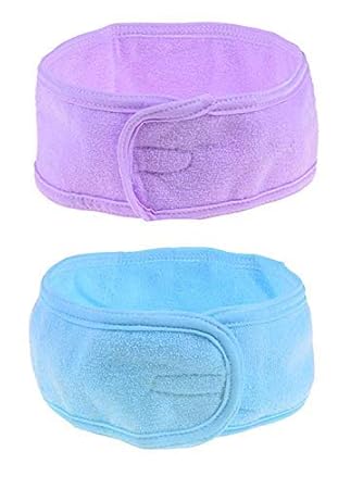Prime Facial Headband Combo Set Of 2 Adjustable And Washable For Men And Women Home And Salon Use, Multi Color, Pack Of 1
