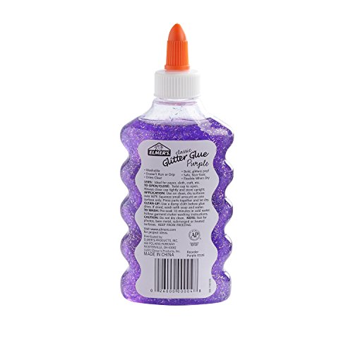 Elmer's Liquid Glitter Glue, Washable, Purple, 6 Ounces, 1 Count