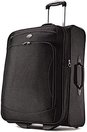 American Tourister Luggage Splash 21 Upright Suitcase, Black, 21 Inch
