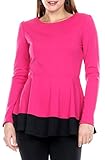 Stanzino Womens Peplum Top Shirt