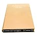 QueenAcc 15000mAh Slim Dual USB Ports Compact Portable Battery External Battery Pack Portable Charger Power Bank for iPhone ,Samsung and Other USB Devices(gold)