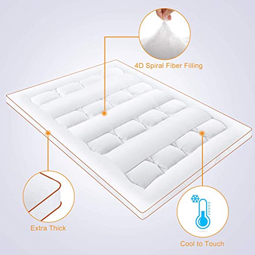 Maxzzz Mattress Topper, Down Alternative Fiber Mattress Topper Pad with