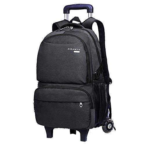 Fanci Solid Color Wheeled Bookbag Trolley Rolling Primary School