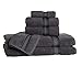 Casa Lino Quick Dry Super Zero Twist 6 Piece Bath Towel Set 7 Star Hotel Luxury Collection, 2 Bath Towel 28x54, 2 Hand Towel- 16x28, Face Towel- 13x13 (Grey)