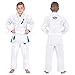 Elite Sports Ibjjf Ultra Light Bjj Brazilian Jiu Jitsu Gi for Kids with Preshrunk Fabric and Free Belt C00, White