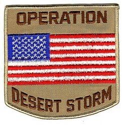 Operation Desert Storm Patch US Flag for Biker Motorcycle vest jacket size 4"