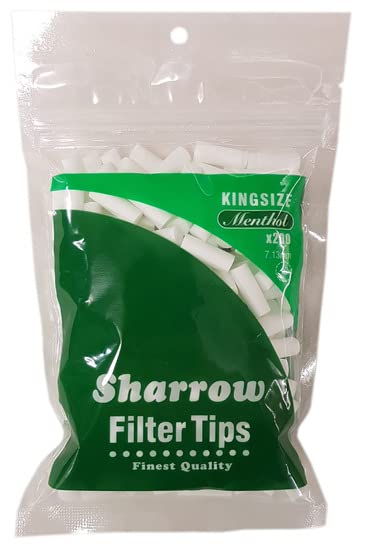 SHARROW FILTER TIPS FULL BOX OF 12 PACKETS - KING SIZE MENTHOL Diameter - 7.13 mm Length - 20mm (2400) — image 1