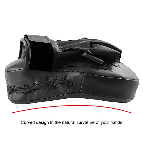 AUPCON Curved Punching Mitts Boxing Pads - MMA Punch Mitts Training Boxing Punch Focus Mitts Target Focus Punch Pad Gloves Karate Muay Thai Kickboxing