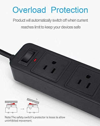 2 Prong Power Strip Surge Protector, TROND 2 Prong To 3 Prong Outlet...