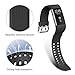 For Fitbit Charge 2 Bands,Hagibis TPU Replacement Accessories Bracelet Strap with Double Row Ventilation Holes for Fitbit Charge 2 HR Smart Watch (Black)