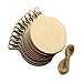 Round Blank Wood Discs Bulk with Holes for Crafts Centerpieces 20 Pieces Unfinished Wooden Christmas Cutouts Ornaments to Paint