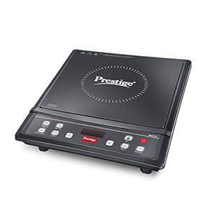 Prestige Iris 1.0 1200 Watt Glass Induction Cooktop with Push Button (Black)